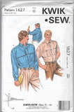 Kwik Sew 1627 Men's Short or Long Sleeve Shirt, Uncut, Factory Folded Sewing Pattern Multi Size 34-48