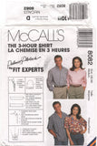 McCall's 8082 Palmer Pletsch Unisex Front Button, Long or Short Sleeve Shirt, Uncut, Factory Folded Sewing Pattern Size 36-38