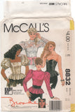 McCall's 8832 Brooke Shields Evening Peplum Tops, Uncut, Factory Folded Sewing Pattern Size 12