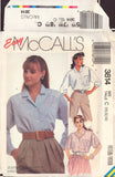 McCall's 3814 Sewing Pattern, Women's Shirts, Size 10-12-14, Uncut, Factory Folded