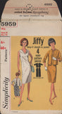 Simplicity 5959 Sewing Pattern, Jiffy Dress and Jacket, Size 14, Factory Pre-Cut, Unprinted