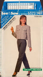 Butterick 6522 Sewing Pattern, Jacket and Pants,  Size 6-14, Uncut, Factory Folded