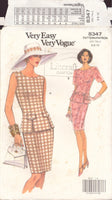 Vogue 8347 Sewing Pattern, Top and Skirt, Size 6-8-10, Cut, Incomplete