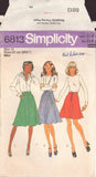 Simplicity 6813 Sewing Pattern, Bias Skirts, Size 12, Partially Cut, Complete