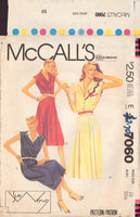 McCall's 7060 Sewing Pattern, Dress And Belt, Size 10, Cut Incomplete