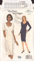 Vogue 8671 Sewing Pattern, Dress, Size 8-10, Cut, Complete