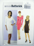 Butterick 5519 Fitted, Straight, Lined Dress with 3 Sleeve Options Uncut, Factory Folded, Sewing Pattern Plus Size 16-22