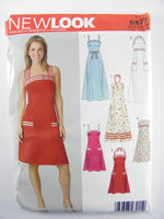 New Look 6377 Princess Seamed Sundress with Skirt Length and Shoulder Strap Variations, Uncut, Factory Folded Sewing Pattern Size 6-16