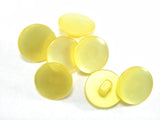 Vintage 1960's 14 mm (9/16") Sunshine Yellow Lucite Moonglow Shank Buttons 8 pieces