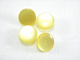 Vintage 1960's 14 mm (9/16") Sunshine Yellow Lucite Moonglow Shank Buttons 8 pieces