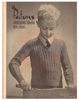 Patons 200 - 40s Knitting Patterns for Sweaters and Socks for Boys Instant Download PDF 24 pages