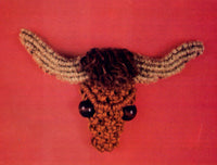 Vintage 70s Macrame Longhorn Instant Download PDF 2+4 pages