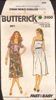 Butterick 3100 Semi-Fitted, Short Sleeve Jacket and Sundress with Optional Contrast Bodice, Sewing Pattern Size 12