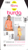 Burda 7063 Sleeveless Top and Cap Sleeved Dress, Sewing Pattern Multi Plus Size 8-20