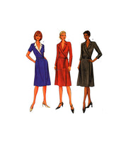 Butterick 3672 Fitted, A-Line Wrap Dress with Sleeve Length Variations, Sewing Pattern Size 6-10