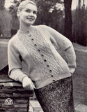 Patons 578 - 50s Knitting Patterns for Women's Sweaters and Cardigan Instant Download PDF 16 pages