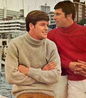 Villawool 163 Man's Knitted 60s Raglan Sweater Instant Download PDF 16 pages