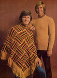 Patons 310 - 60s Knitting Patterns for Men's Jumpers, Jacket, Poncho Instant Download PDF 20 pages