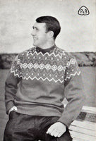 Patons 564 - 50s Knitting Patterns for Men's Pullovers Instant Download PDF 20 pages