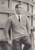 Patons 593 - 50s Knitting Patterns for Men's Sweaters and Cardigans Instant Download PDF 20 pages