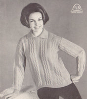 Patons 665 Knitting Book - Patterns for Women's Sweaters/Jumpers, Jackets, Over-Blouse, Frock and Cardigan - Instant Download PDF 24 pages