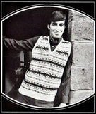 Patons Book 912 Man Talk - 60s Knitting Patterns for Men's Jumpers, Cardigans and Waistcoat - Instant Download PDF 20 pages