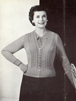 Patons 443 - 50s Knitting Patterns for Women's Jumpers and Cardigans Larger Sizes Instant Download PDF 16 pages